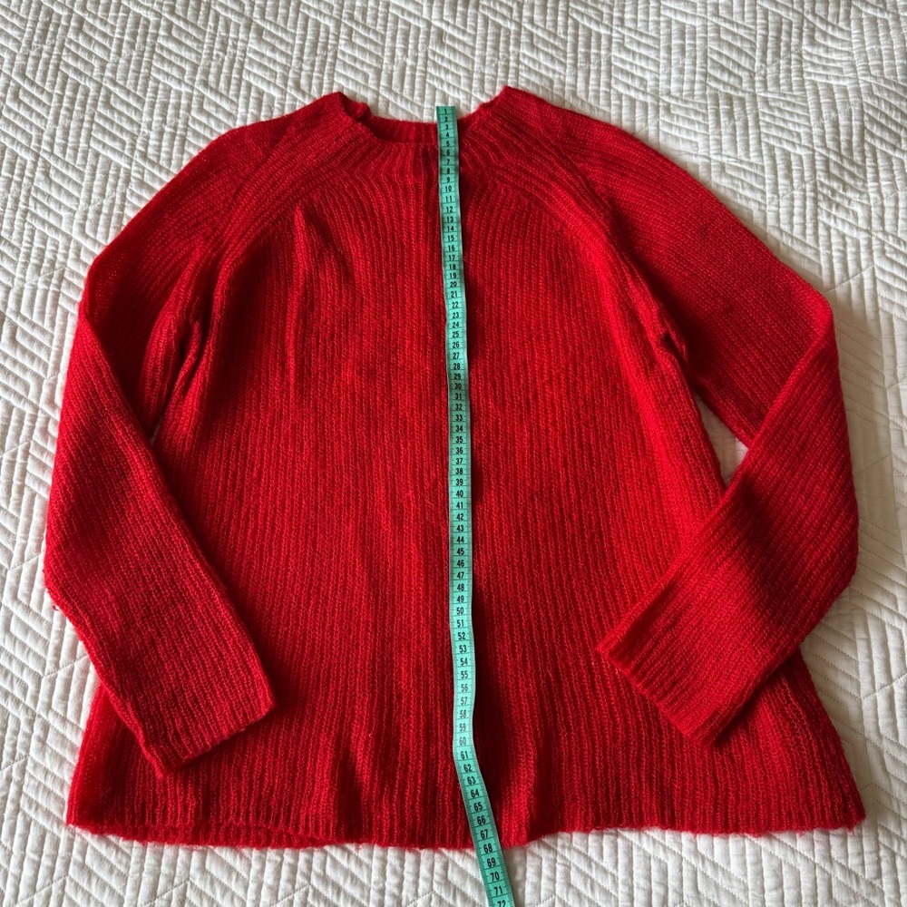 Mango Vibrant Red Crew Neck Sweater - Picture 2 of 7